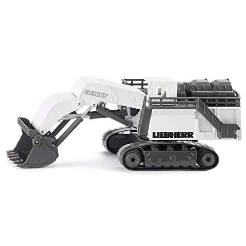 SIKU 1798 Excavadora de minería Liebherr R9800, Pala plegable, 1:87, Metal/Plástico, Blanco