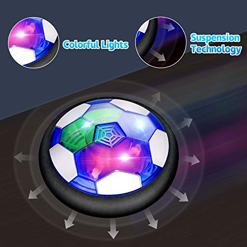 Sillbird Hover - Juego de hockey 2 en 1 para niños, recargable para interiores y exteriores, hockey de aire y pelota de fútbol, regalos deportivos para 3 - 12 niños