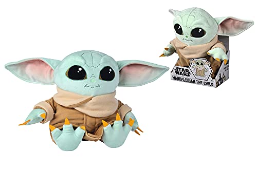 Simba-6315875802 Peluche The Child Baby Yoda articulado, 30 cm, en caja expositora, licencia oficial Disney, para todas las edades, Multicolor (6315875802)