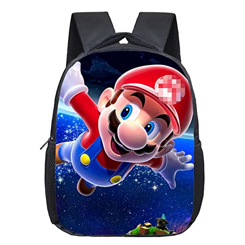 Simmpu Mario Mochilas Escolares Mario Mochila Casual Juego de mochila escolar Mario Mochila Patrón Popular Cartoon Impresión Mochilas para Niños y Niñas Viajes Escolar Senderismo