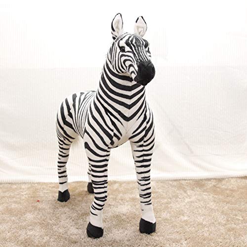 Simulación de peluche juguetes Venta al por mayor stand de felpa cebra simulación peluche juguetes accesorios para decoración de hogar animales zoológico zebra modelo regalo Juguetes de peluche FATEGG