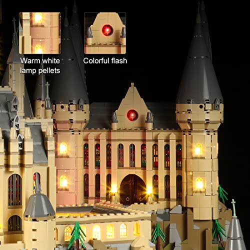 SINI Juego de iluminación LED para 71043 Castillo Hogwarts de Harry Potter, compatible con iluminación LED Lego 71043 (sólo iluminación, sin juego Lego)