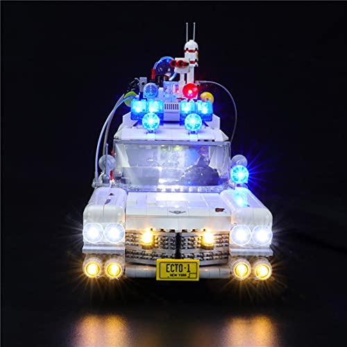 SINI Juego de iluminación LED para coche Lego Ghostbusters ECTO-1, compatible con Lego 10274 Ghostbusters ECTO-1 (no incluye modelo Lego)