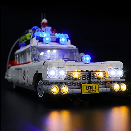 SINI Juego de iluminación LED para coche Lego Ghostbusters ECTO-1, compatible con Lego 10274 Ghostbusters ECTO-1 (no incluye modelo Lego)