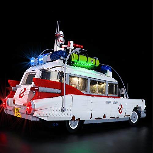 SINI Juego de iluminación LED para coche Lego Ghostbusters ECTO-1, compatible con Lego 10274 Ghostbusters ECTO-1 (no incluye modelo Lego)