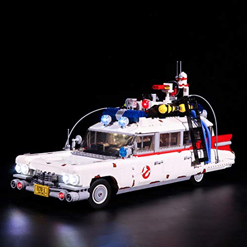 SINI Juego de iluminación LED para coche Lego Ghostbusters ECTO-1, compatible con Lego 10274 Ghostbusters ECTO-1 (no incluye modelo Lego)