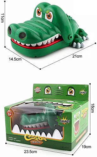 Sipobuy Cocodrilo Juguete Classic Boca Dentista Bite Finger Familia Juego Niños Acción y Reflejos Juego de habilidad Juguete, Tamaño grande, 8.3x5.7x4.3inch