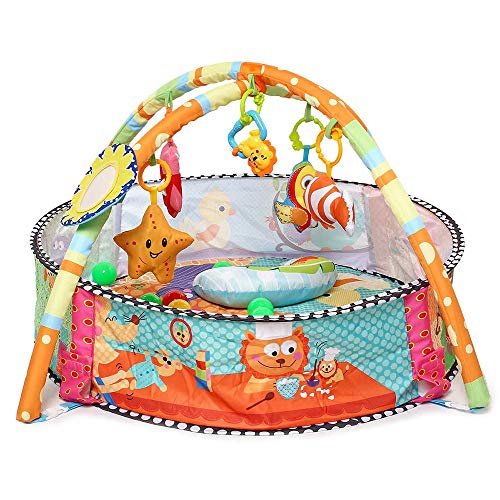 Siuber Kick and Play Infant Activity Mat Gym Baby Gym, con entretenido Juguetes Colgantes, Marco de Fitness de la Piscina para niños, Juego de Juegos para niños para niños niñas