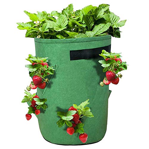 Six6 6pcs Planta Crece Bolsas, Fresa Plantación Fieltro plantación de Tela del Bolso del envase Espesar Jardín Pot Home Garden Bolsas Herramienta para el jardín