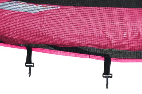 SixBros. SixJump 3,05 M Trampolín Cama elástica de jardín Fucsia - Escalera - Red de Seguridad - Lluvia Cobertura TP305/1694