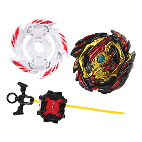 SM SunniMix Peonza de Combate con Lanzador, Conjuntos de Gyro Burst 4D Peonzas Spinning Top Lucha Maestro, Resistente, Duradeo, Seguro, Regalo para Niños