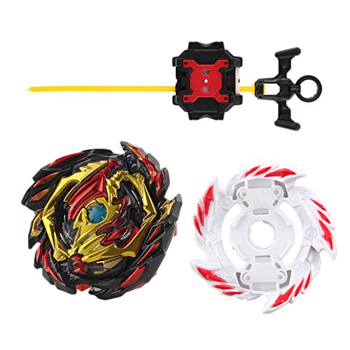 SM SunniMix Peonza de Combate con Lanzador, Conjuntos de Gyro Burst 4D Peonzas Spinning Top Lucha Maestro, Resistente, Duradeo, Seguro, Regalo para Niños