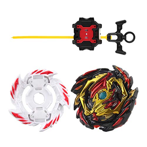 SM SunniMix Peonza de Combate con Lanzador, Conjuntos de Gyro Burst 4D Peonzas Spinning Top Lucha Maestro, Resistente, Duradeo, Seguro, Regalo para Niños