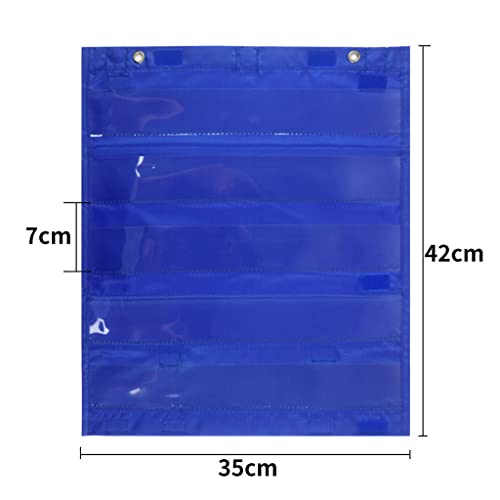 SM SunniMix Tabla de Bolsillo Magnética para El Aula de 4 Piezas, Suministros de Tabla de Bolsillo para Horario Colgante