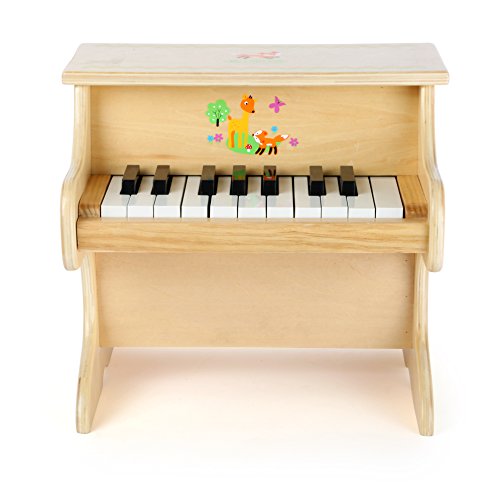 Small Foot 10724 Piano de Piano con Aplicaciones de diseño de Animales, Juguete de Madera para los niños con una Escala para Primera músicos, estimula la Creatividad