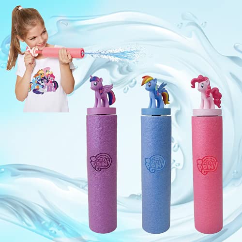 Smart Planet® My Little Pony - Juego de 3 pulverizadores de agua (26 cm, diámetro de 5 cm, alcance de 7 m, espuma)