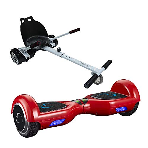 smartGyro X1s Red + Go Kart Pack Hoverboard - (Ruedas 6,5", Batería de Litio, Estructura de kart Resistente y cómoda), silla más patinete eléctrico