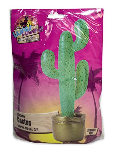 Smiffys-26362 Cactus, 90cm Aprox, Hinchable, Color Verde, No es Applicable (Smiffy'S 26362)