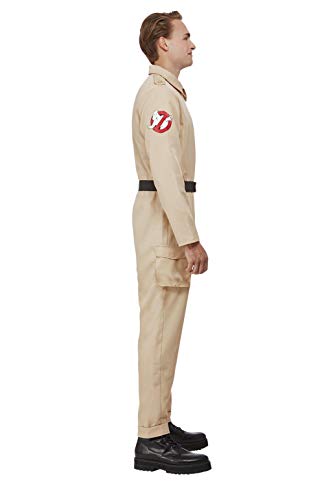 Smiffys Officially Licensed Ghostbusters Men's Costume Disfraz oficial de Cazafantasmas para hombre, color beige, XL-Size 46 Inch-48 Inch (52571XL)