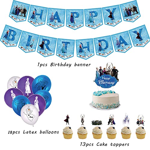 smileh Congelatas Cumpleaños Fiesta Decoración Globos Feliz Cumpleaños del Pancarta Decoración de Tartas para Niños Frozen Favor de Fiesta Temática