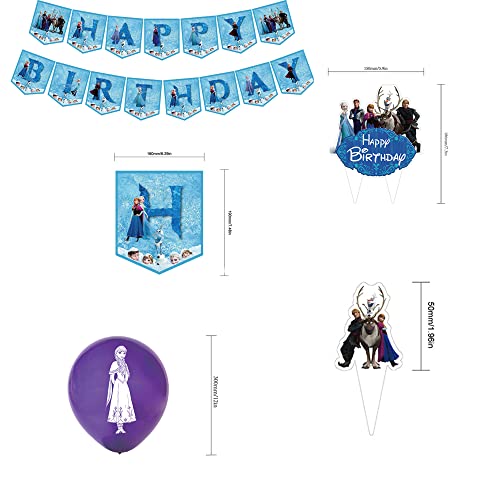 smileh Congelatas Cumpleaños Fiesta Decoración Globos Feliz Cumpleaños del Pancarta Decoración de Tartas para Niños Frozen Favor de Fiesta Temática