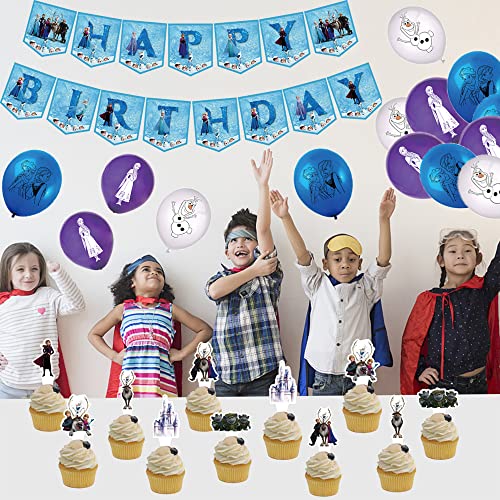 smileh Congelatas Cumpleaños Fiesta Decoración Globos Feliz Cumpleaños del Pancarta Decoración de Tartas para Niños Frozen Favor de Fiesta Temática