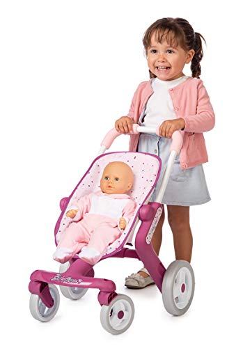 Smoby 251203 Baby Nurse-Cochecito Pop con Ruedas silenciosas, Color