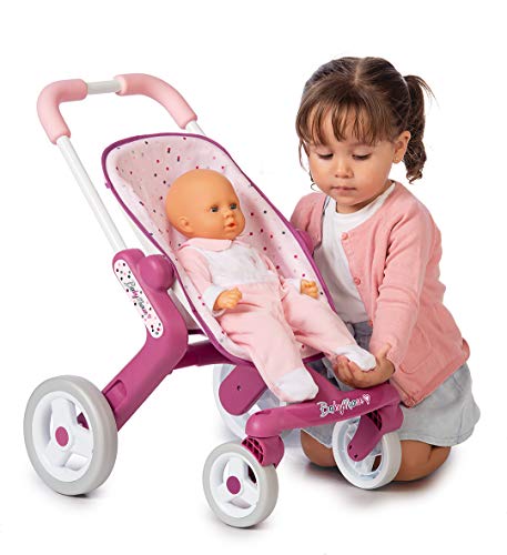 Smoby 251203 Baby Nurse-Cochecito Pop con Ruedas silenciosas, Color