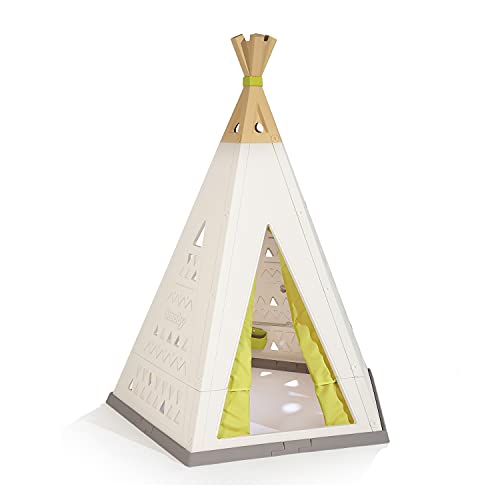 Smoby - Casita Tipi de Plástico de Calidad para Interior o Exterior, Evolutiva y Ajustable a 2 Tamaños, Anti-UV, para Niños a partir de 2 Años