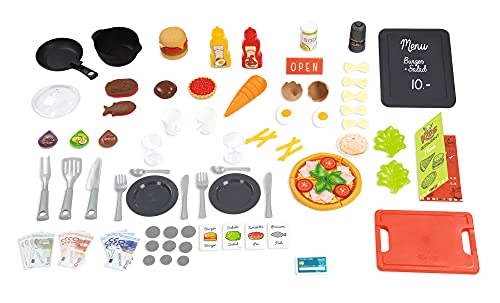 Smoby infantil Kids Restaurant con tres zonas diferenciadas, INlcuye 73 accesoruios, color (312304)