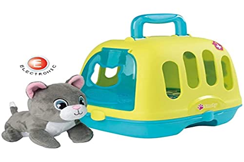 Smoby Maletín de Juego Veterinario 2 en 1 con Accesorios médicos y Caja de Transporte para Gatos, Incluye Gato de Tela, niños a Partir de 3 años, Color Turquesa/Verde. (7600340300)