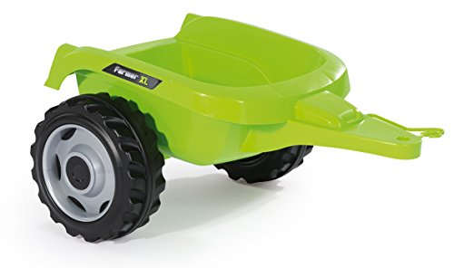 Smoby - Tractor Farmer XL Vaca con Remolque, Color Blanco (710113)