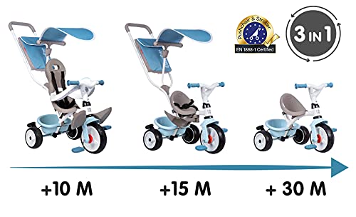 Smoby- Triciclo Baby Balade Azul (741400), Color