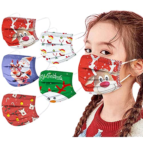 Snakell 50pc mascarillas Infantiles,Decoracion Navidad para niños,mascarillas para niñas,mascarillas niños,mascarillas ni os, mascarillas con Dibujos