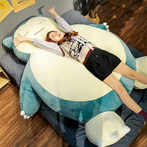 Snorlax - Funda de peluche gigante sin relleno Snorlax Snorlax, cojín relleno, cama de animales con cremallera, para amigas, cumpleaños, cama Snorlax (200 cm, cara normal)