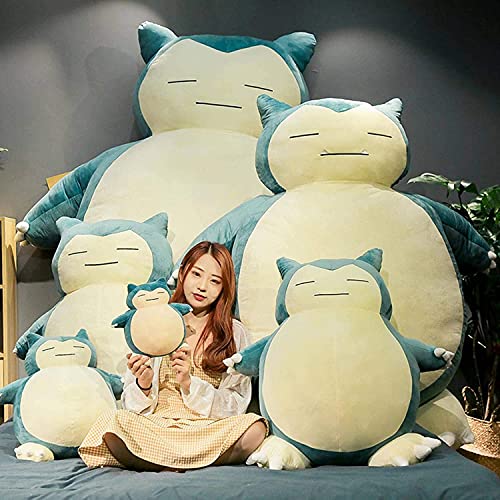 Snorlax - Funda de peluche gigante sin relleno Snorlax Snorlax, cojín relleno, cama de animales con cremallera, para amigas, cumpleaños, cama Snorlax (200 cm, cara normal)