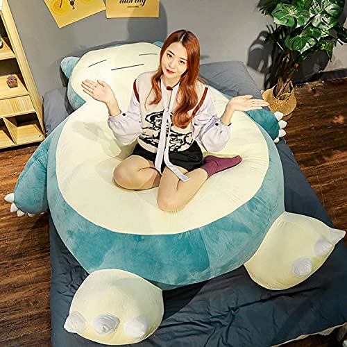 Snorlax - Funda de peluche gigante sin relleno Snorlax Snorlax, cojín relleno, cama de animales con cremallera, para amigas, cumpleaños, cama Snorlax (200 cm, cara normal)