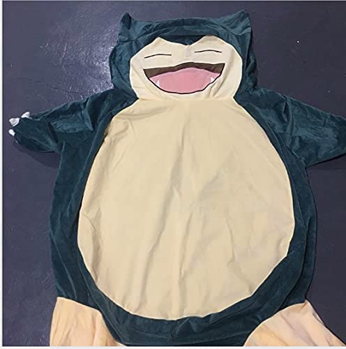 Snorlax - Funda de peluche (sin relleno) gigante sin relleno Snorlax Snorlax Cojín de animal con cremallera para novia cumpleaños Snorlax cama (150 cm, cara sonriente)