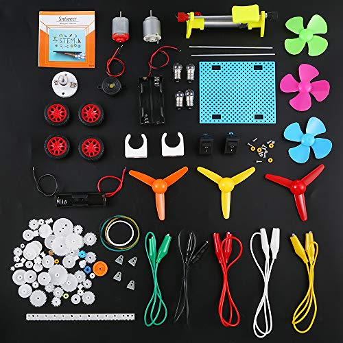 Sntieecr Kit de Aprendizaje del Circuito Eléctrico, Modelo de Coche Ensamblar Kits de Educación de La Ciencia de La Física para Los Niños del Estudiante de Bricolaje Stem Science Lab Experimento