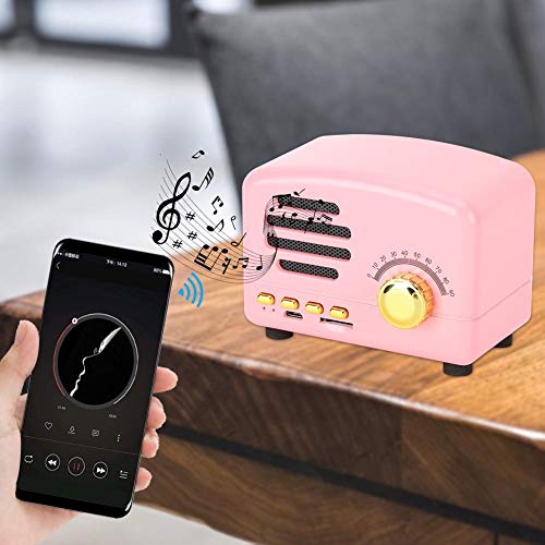 Socobeta Altavoz Bluetooth Altavoz inalámbrico Rosa con Carga USB Manos Libres portátiles para Exteriores para Fiestas, Viajes a casa