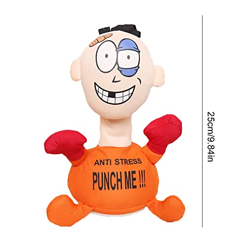 SoeHong Vent Screaming Doll, Juguetes de peluche eléctricos, Toching Punch Plush Vent Toy Me Doll, Juguete de ventilación de felpa suave de peluche antiestrés, Regalos para niño adulto, Sin batería