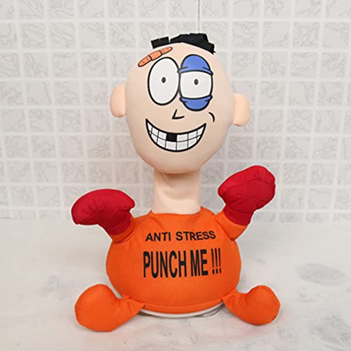 SoeHong Vent Screaming Doll, Juguetes de peluche eléctricos, Toching Punch Plush Vent Toy Me Doll, Juguete de ventilación de felpa suave de peluche antiestrés, Regalos para niño adulto, Sin batería