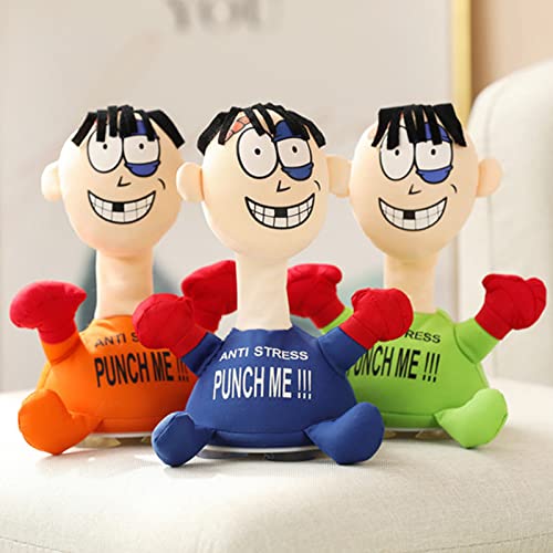 SoeHong Vent Screaming Doll, Juguetes de peluche eléctricos, Toching Punch Plush Vent Toy Me Doll, Juguete de ventilación de felpa suave de peluche antiestrés, Regalos para niño adulto, Sin batería