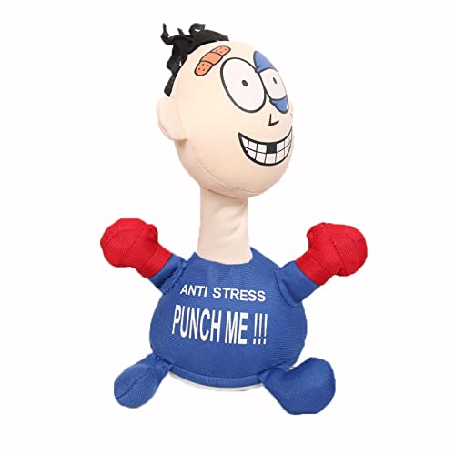 SoeHong Vent Screaming Doll, Juguetes de peluche eléctricos, Toching Punch Plush Vent Toy Me Doll, Juguete de ventilación de felpa suave de peluche antiestrés, Regalos para niño adulto, Sin batería