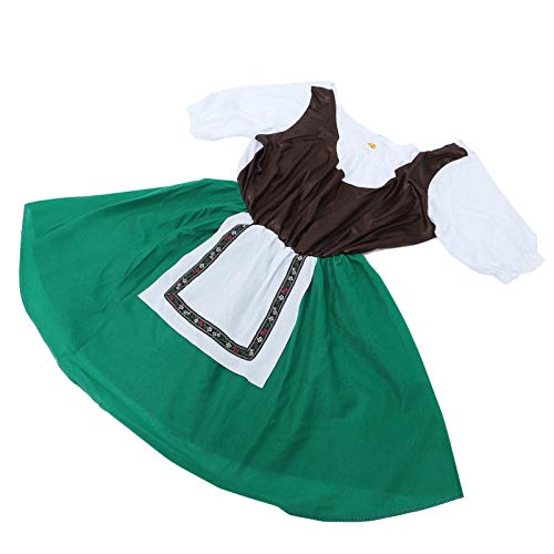 SOIMISS Vestido de Verano para Mujer Alemán Vestido de Carnaval Sexy Baviera Oktoberfest Disfraces para Niñas Cosplay Fiesta Vestido Corto de Lujo Regalos de Cumpleaños (Blanco Verde M)