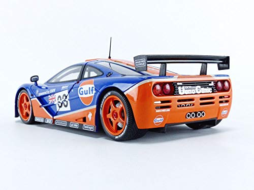 Solido 421185650 McLaren F1#33, GTR de Cuello Corto, 24 h LM 1996, Conductor: Bellm, Lehto, Weaver, Modelo de Coche, Zinc Fundido a presión, Escala 1:18, Color Azul.