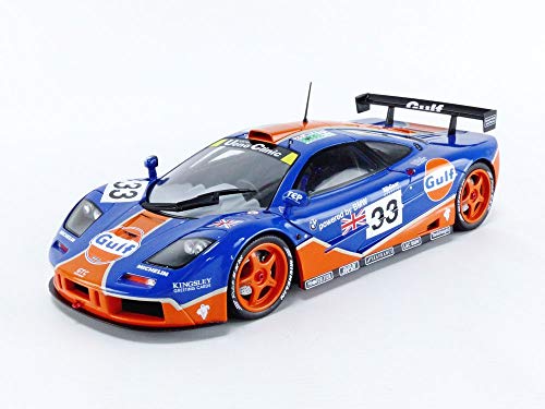 Solido 421185650 McLaren F1#33, GTR de Cuello Corto, 24 h LM 1996, Conductor: Bellm, Lehto, Weaver, Modelo de Coche, Zinc Fundido a presión, Escala 1:18, Color Azul.