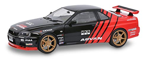 Solido Nissan R34 GTR 1999 - Coche de Modelo, cinc Fundido a presión, Escala 1:18, Color Negro