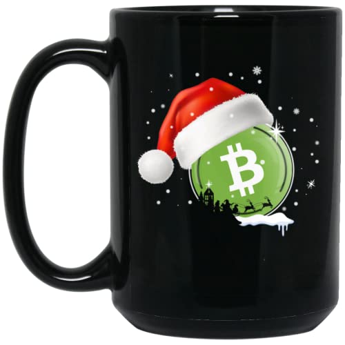 Sombrero de Santa de Navidad Bitcoin Cash BCH Crypto HODL Luna Moneda Característica Blockchain Taza de 11 oz (312 ml)