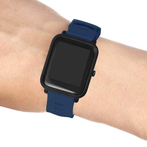 SONGAI De Silicona Suave de muñeca Correa de la Correa de 20 mm for Huami Amazfit Reloj Smart Watch Banda Juvenil de reemplazo Hebilla Ajustable